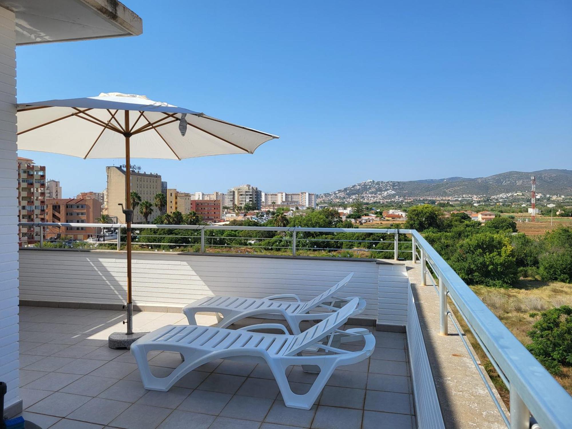 Atico Aqua Peniscola, 1ª Linea De Playa, Parking Y Piscina Apartment Luaran gambar